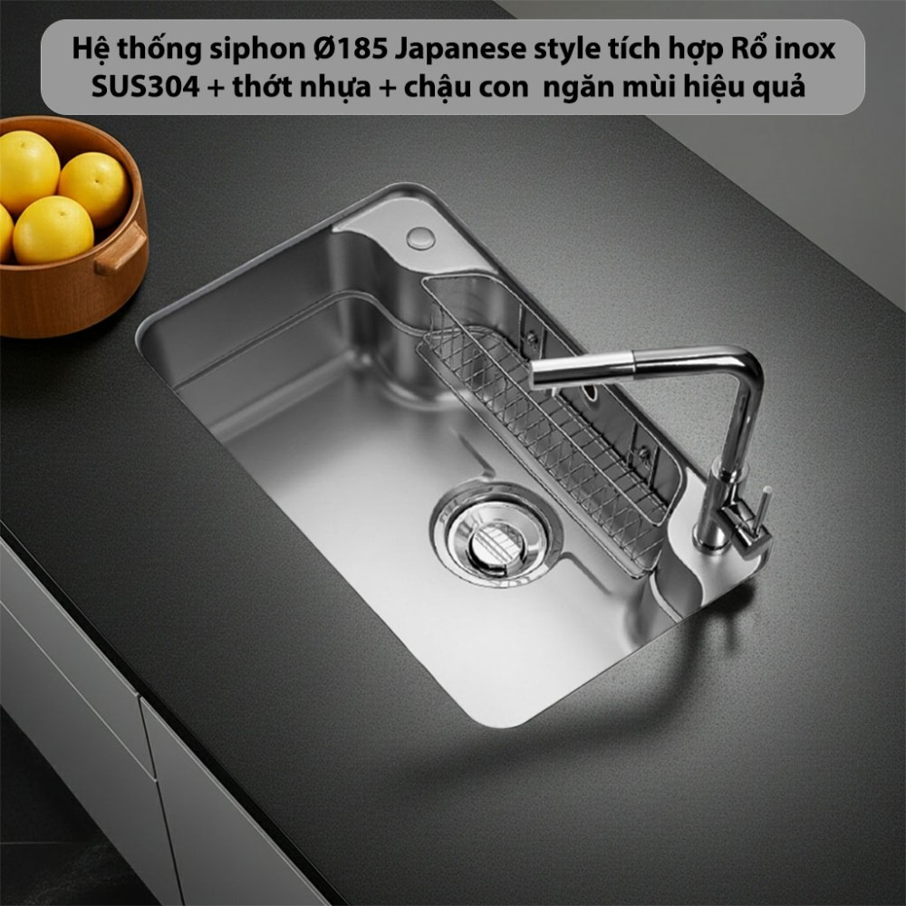 Chậu rửa bát Inox GrandX GX8050JP - Hàng chính hãng
