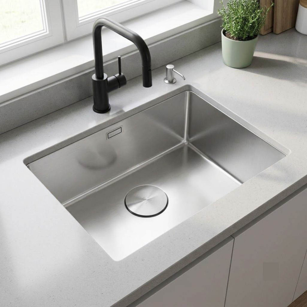 Chậu rửa chén 1 hố inox 304 Malloca MS6054 - Hàng chính hãng