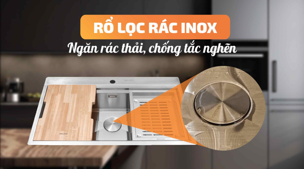 Thiết kế thông minh, không lo bị tắc nghẽn cống