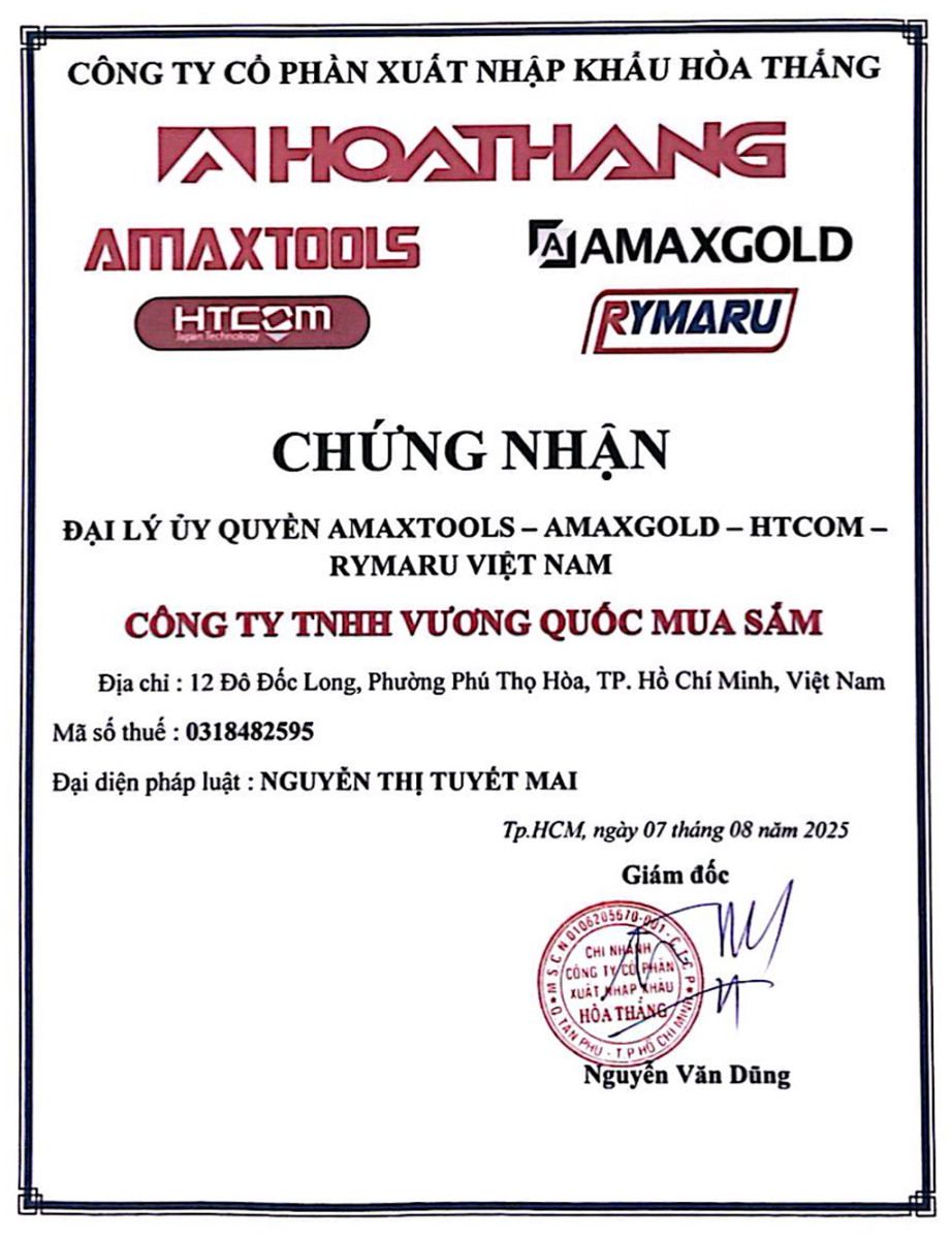 Chứng nhận King Shop là đại lý ủy quyền Rymaru