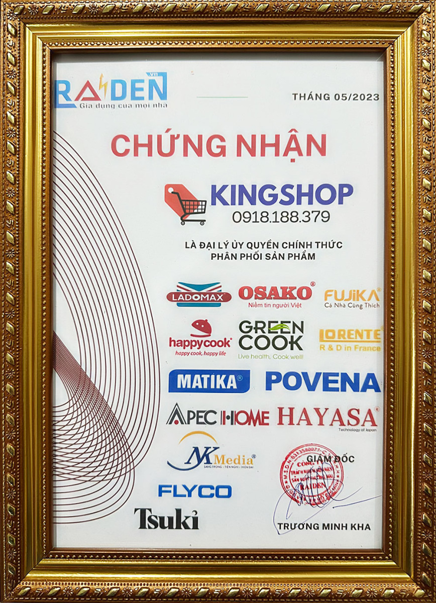 Nhà phân phối Raiden Việt Nam chứng nhận King Shop là đại lý ủy quyền chính thức