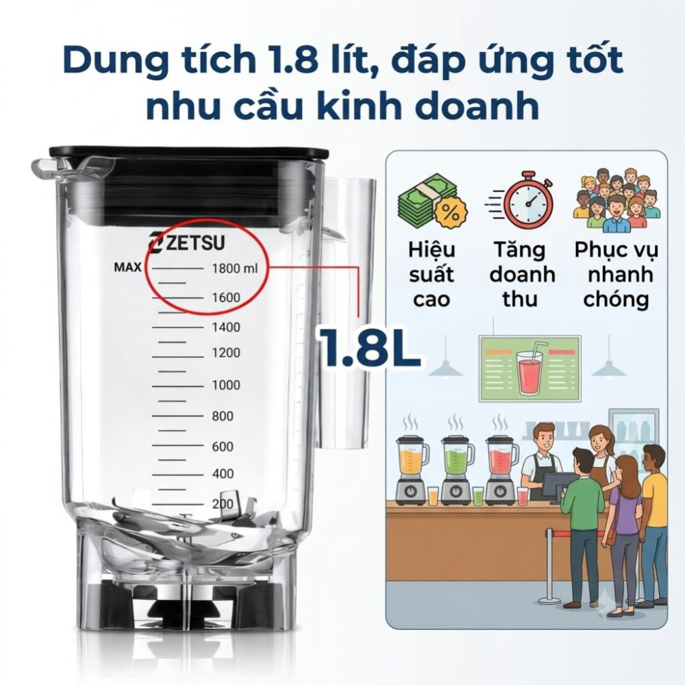 Cối xay sinh tố Zetsu CX-37T - Hàng chính hãng