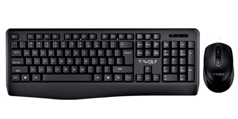 Bộ bàn phím + chuột không dây T-Wolf TF100