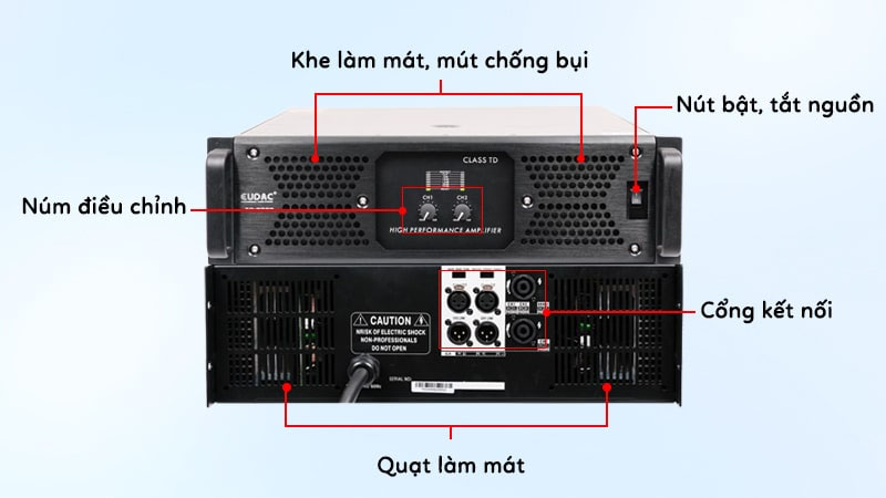 Cấu tạo của Cục đẩy công suất Eudac TD-2200