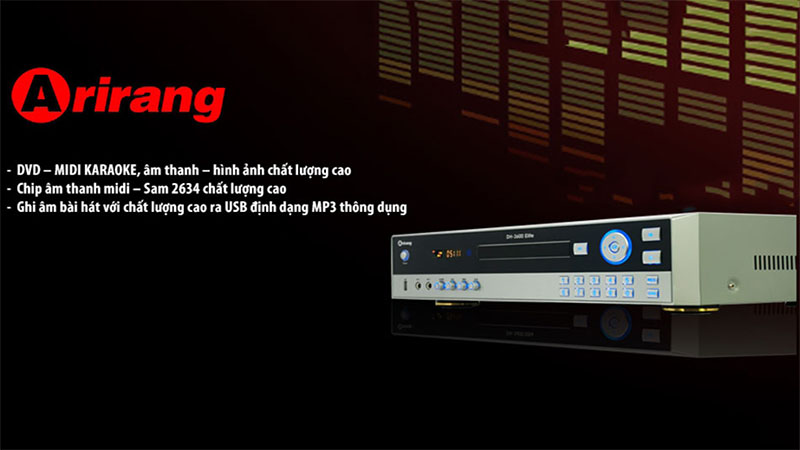Đầu DVD karaoke Arirang DH-3600 Elite - Hàng chính hãng