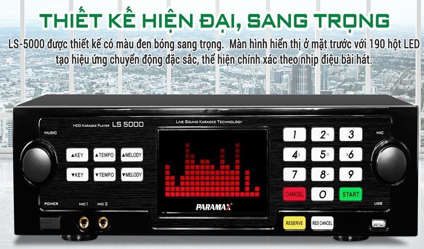 Thiết kế sang trọng của Đầu karaoke Paramax LS-5000