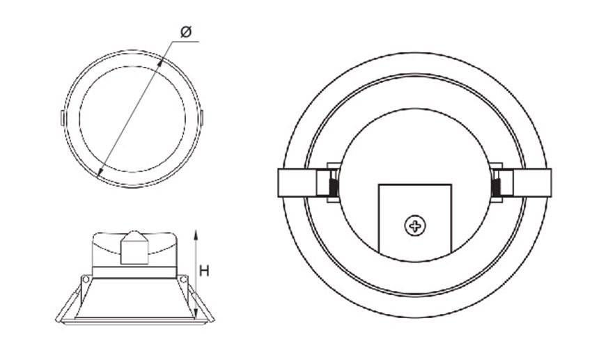 Thiết kế của đèn led downlight Panasonic NDL084