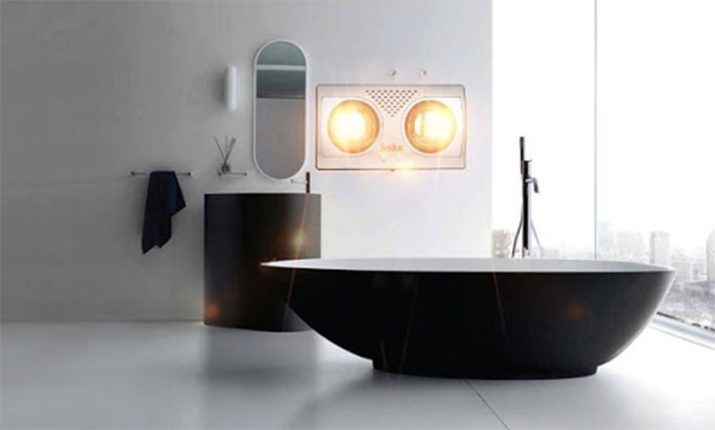 Chức năng làm ấm của đèn sưởi nhà tắm Saiko BH-2551H