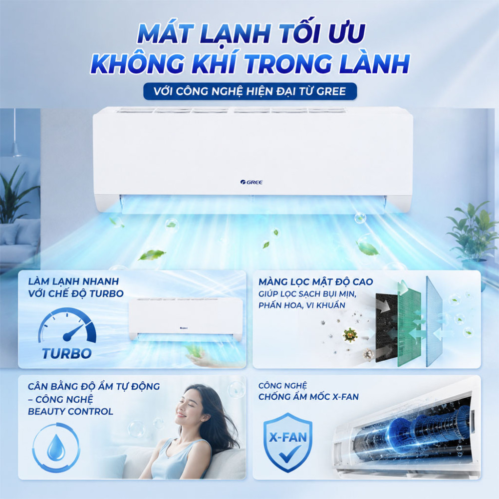 Điều hòa Gree 1 chiều 2.5HP BD24CN - Hàng chính hãng