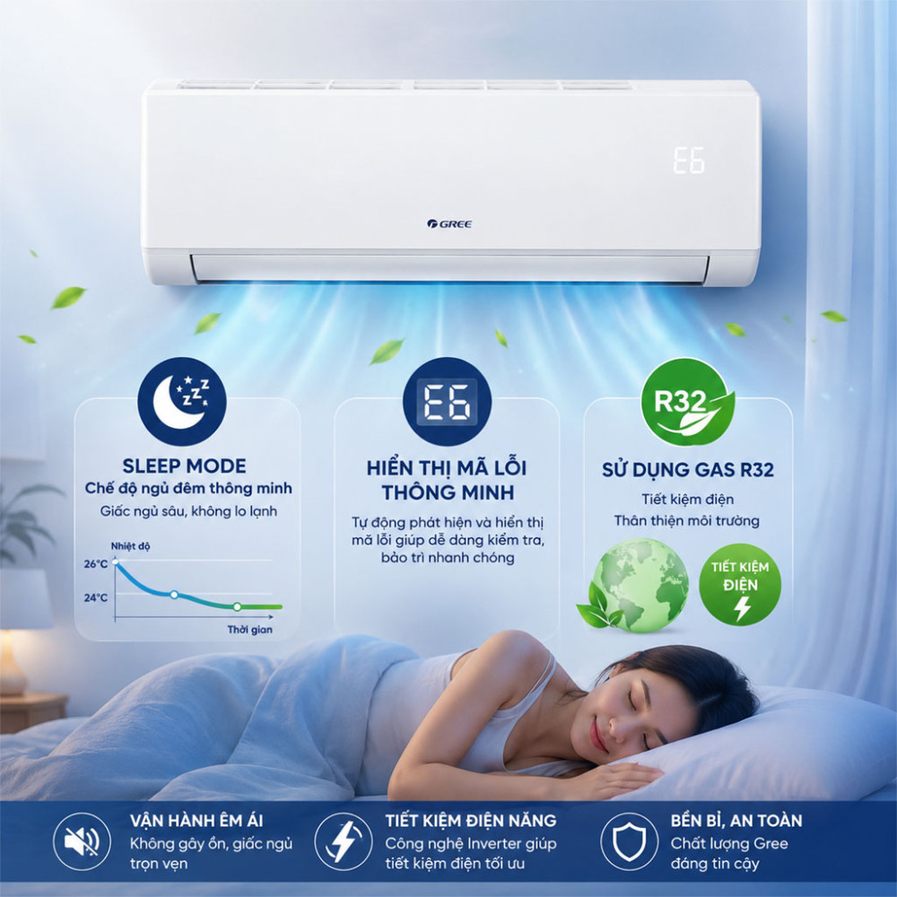 Điều hòa Gree 1 chiều 2.5HP BD24CN - Hàng chính hãng