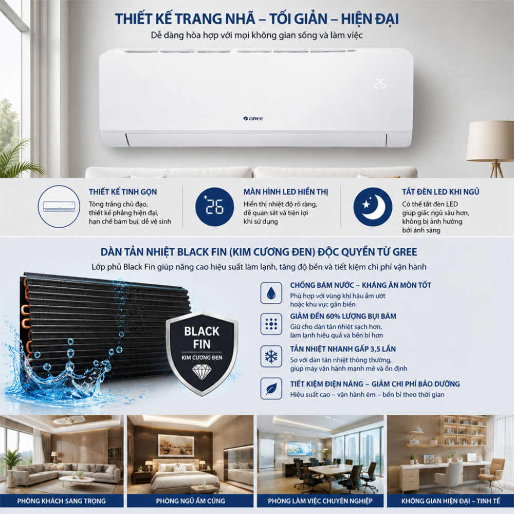 Điều hòa Gree 18.000BTU 1 chiều BD18CN - Hàng chính hãng