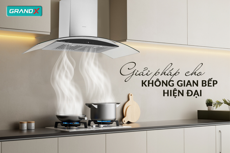 Hút mùi kính cong áp tường ( AC) Grandx GX H90C55 - Hàng chính hãng