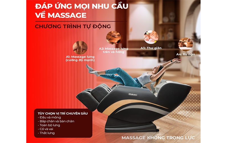 Chức năng massage của Ghế massage Makano MKGM-00005