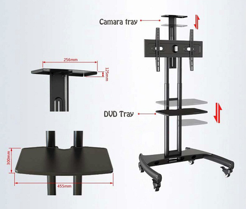 Cấu tạo của giá treo tivi di động North Bayou NB AVA1800-70-1P