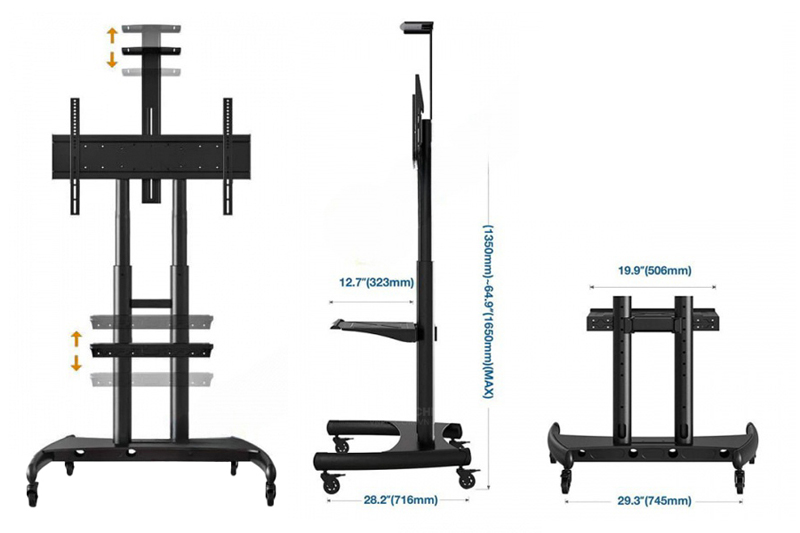 Có thể điều chỉnh chiều cao từ 1m35 – 1m60