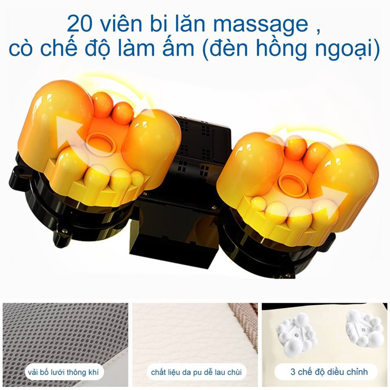 20 viên bi bên trong chuyển động liên tục, giảm đau tốt hơn