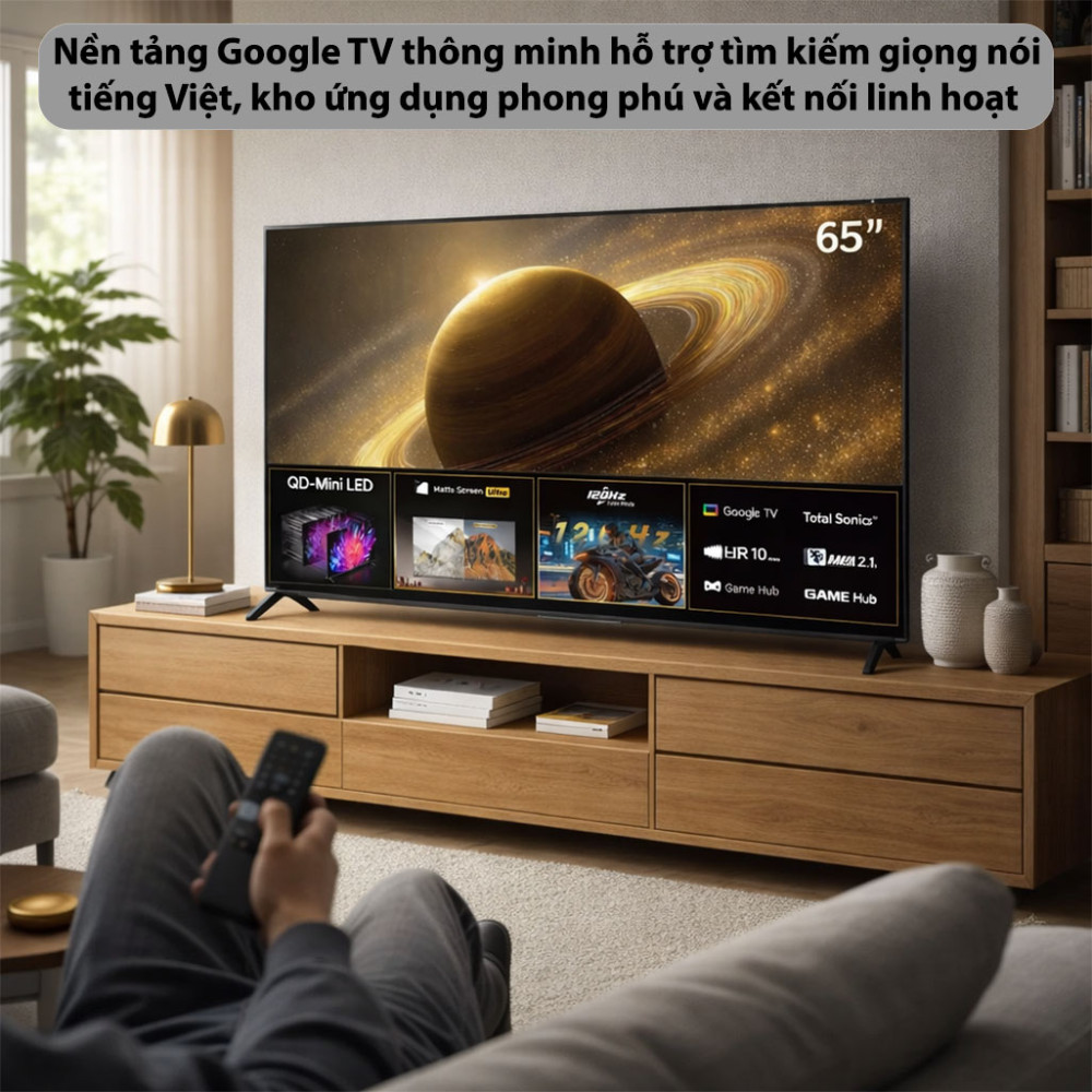 Google TV Coocaa QD-Mini LED 65V75 - 65 inch - Hàng chính hãng
