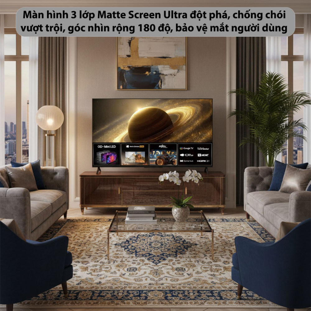 Google TV Coocaa QD-Mini LED 75V75 - 75 inch - Hàng chính hãng