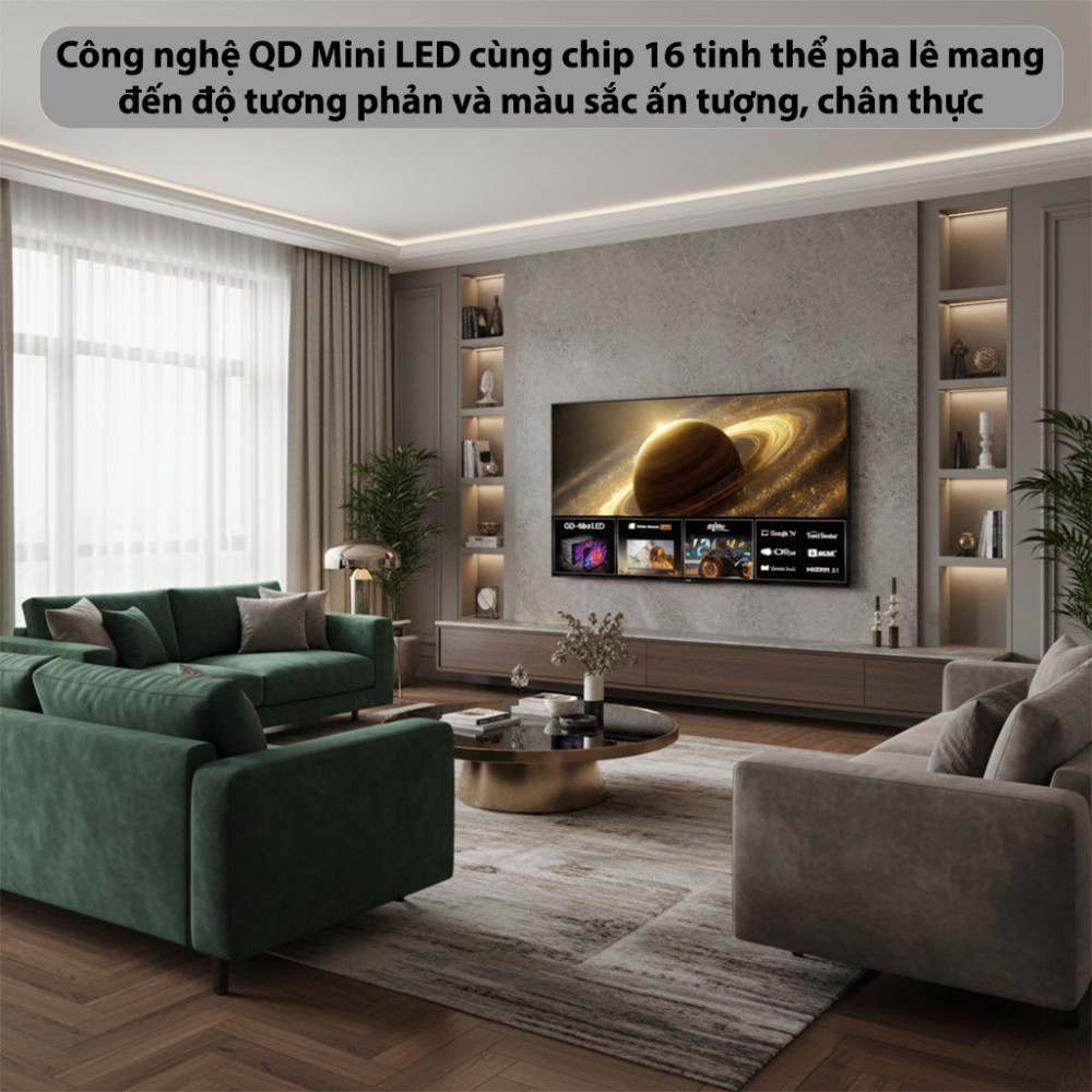 Google TV Coocaa QD-Mini LED 75V75 - 75 inch - Hàng chính hãng