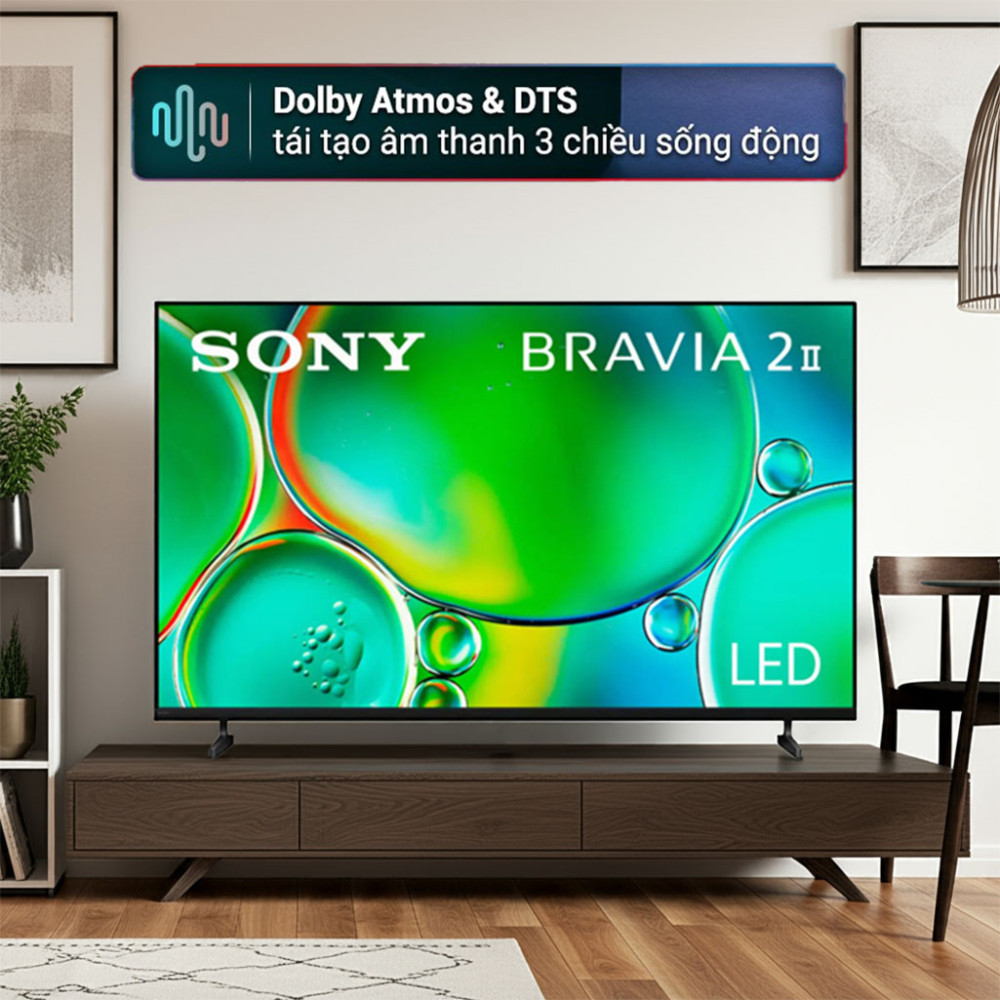 Google Tivi Sony 75 Inch 4K K-75S20M2 Công nghệ âm thanh vòm sống động, mạnh mẽ