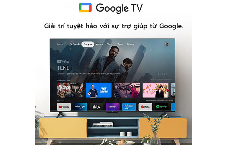 Hệ điều hành của Google Tivi TCL 4K 43 inch 43T66