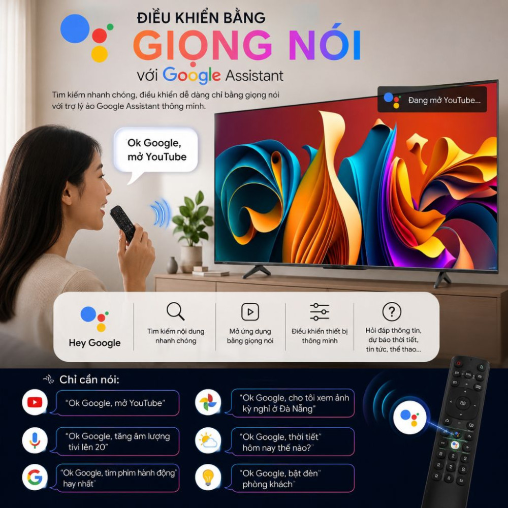 Google tivi Hisense qled 4K 43 inch 43Q6N - Hàng chính hãng