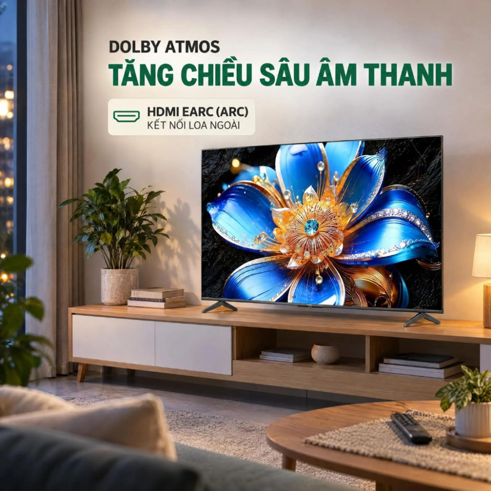 Google tivi QLED TCL 4K 55 inch 55T6D - Hàng chính hãng