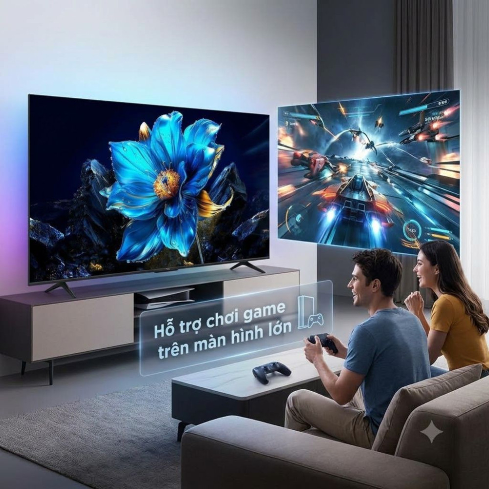 Google tivi Qled TCL AI 4K 75 inch 75P7K - Hàng chính hãng