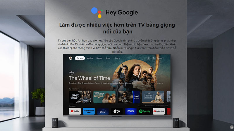 Điều khiển giọng nói của Google tivi Xiaomi A Pro QLED 4K 43 inch L43MA-SSEA