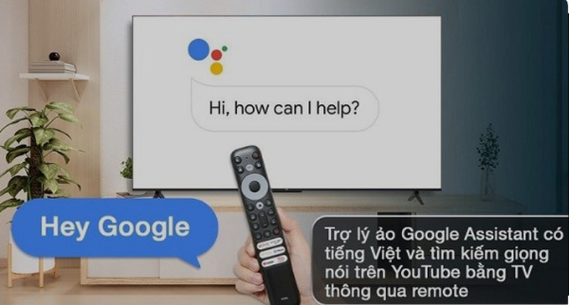 Điều khiển tivi bằng giọng nói thông qua trợ lý ảo Google Assistant có tiếng Việt