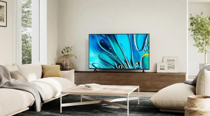 Kích thước 50 inch phù hợp lắp đặt cho phòng ngủ, phòng khách có diện tích vừa và lớn