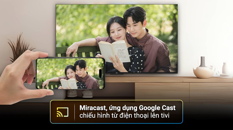 Chiếu hình từ điện thoại lên tivi thông qua ứng dụng Chromecast, Miracast