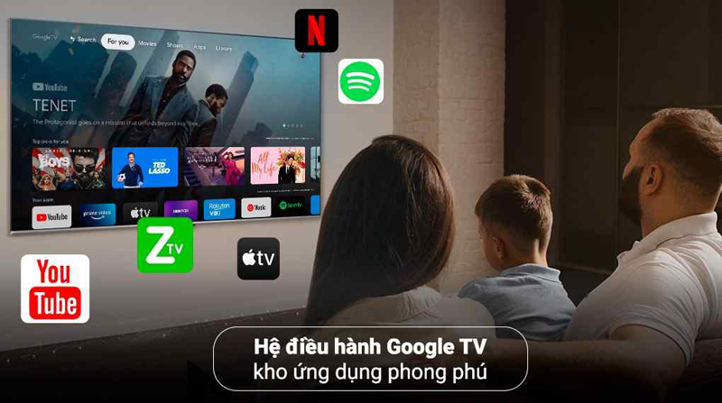 Hệ điều hành Google TV cho kho ứng dụng phong phú