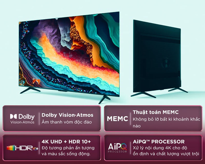 Đặc điểm nổi bật của google tivi TCL 4K 50 inch 50P79B