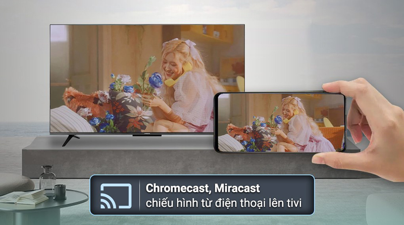 Chiếu hình từ điện thoại lên tivi qua ứng dụng Chromecast, Miracast