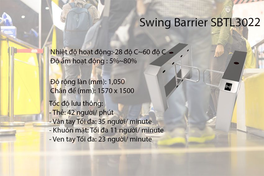 Chức năng của hàng rào Swing Barrier bán tự động ZKTeco SBTL3022