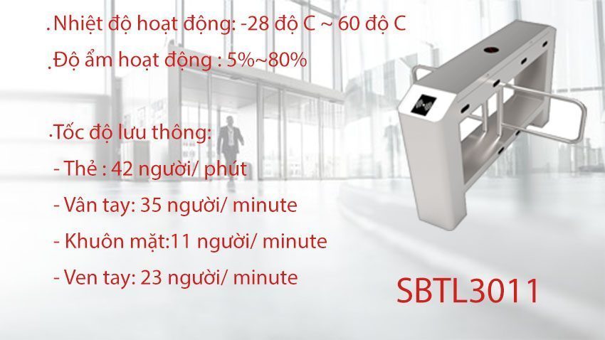Chức năng của hàng rào Swing Barrier bán tự động ZKTeco SBTL3211