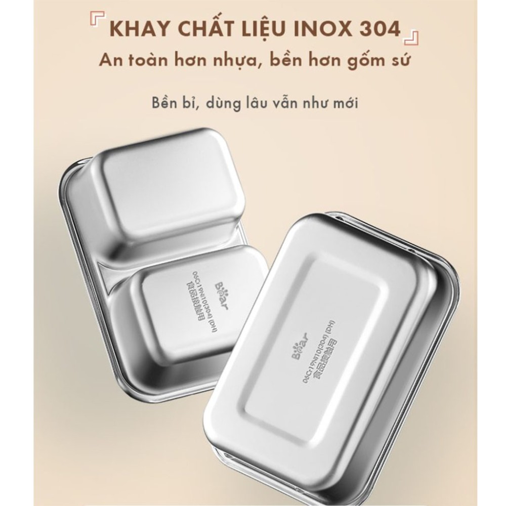 Hộp cơm điện 1.2L Bear LB-4H12C - Hàng chính hãng