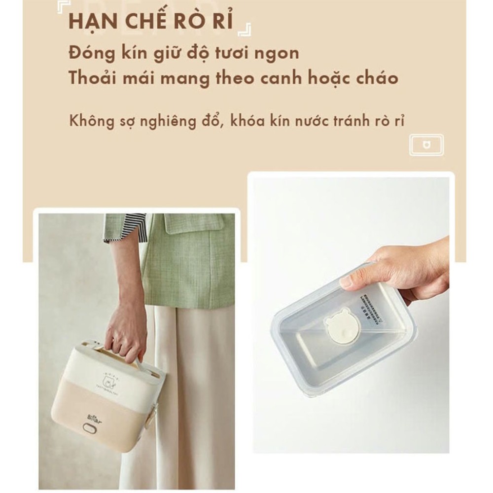 Hộp cơm điện 1.2L Bear LB-4H12C - Hàng chính hãng