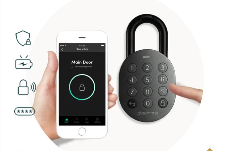 Mở hộp khóa có thể bằng điện thoại, Bluetooth, hoặc mã pin.
