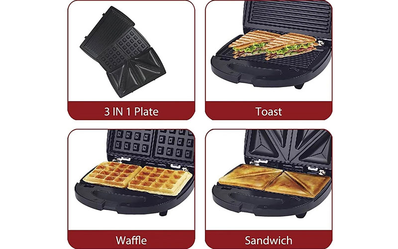 Kẹp nướng bánh Sanwich 3 in 1 Tiross TS9669