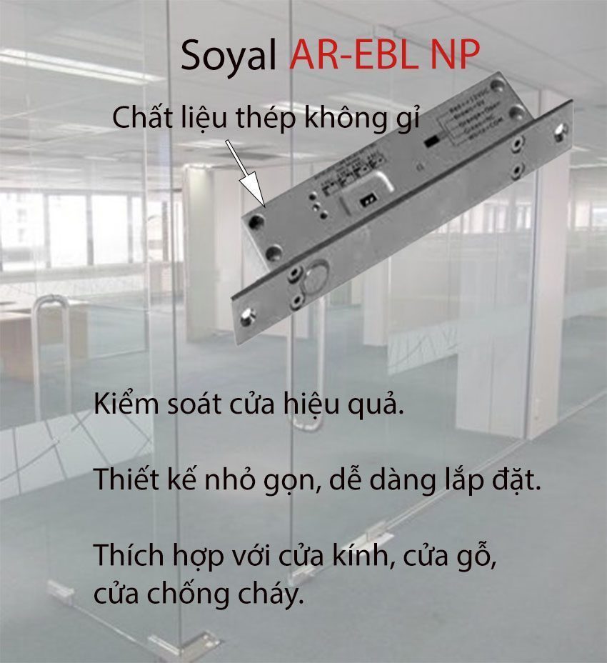 Chất liệu của khóa chốt điện tử Mini cho cửa bản hẹp Soyal AR-EBL NP
