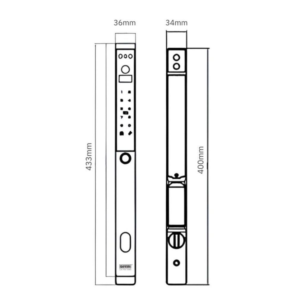 Khóa cửa thông minh Giovani GSL-X383SV - Hàng chính hãng