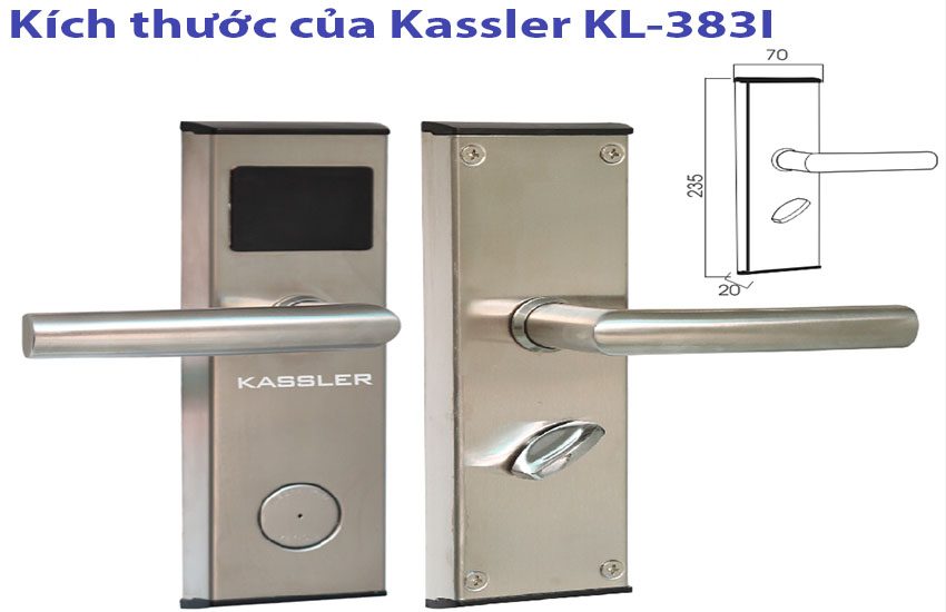 Kích thước của Khóa cửa điện tử bằng thẻ từ Kassler KL-383I