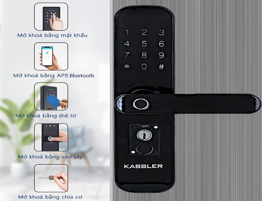 Đa dạng tính năng mở khóa của Khóa điện tử thông minh Kassler KL-668