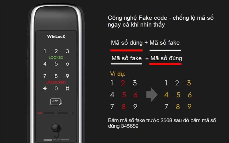 Công nghệ Fake code của Khóa điện tử Winlock SM-7000K