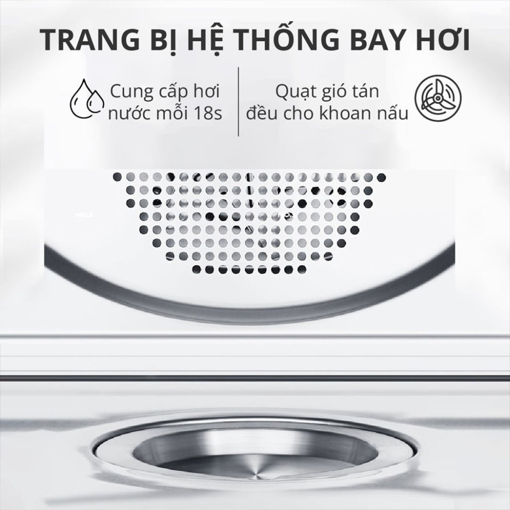 Lò chiên không dầu kết hợp hơi nước Mishio MK-318 20 lít - Hàng chính hãng