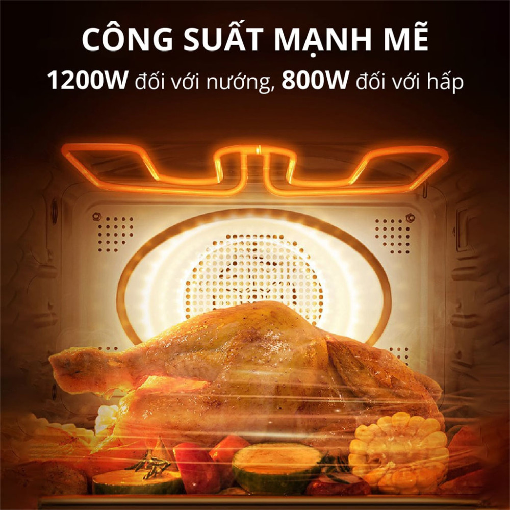Lò chiên không dầu kết hợp hơi nước Mishio MK-318 20 lít - Hàng chính hãng