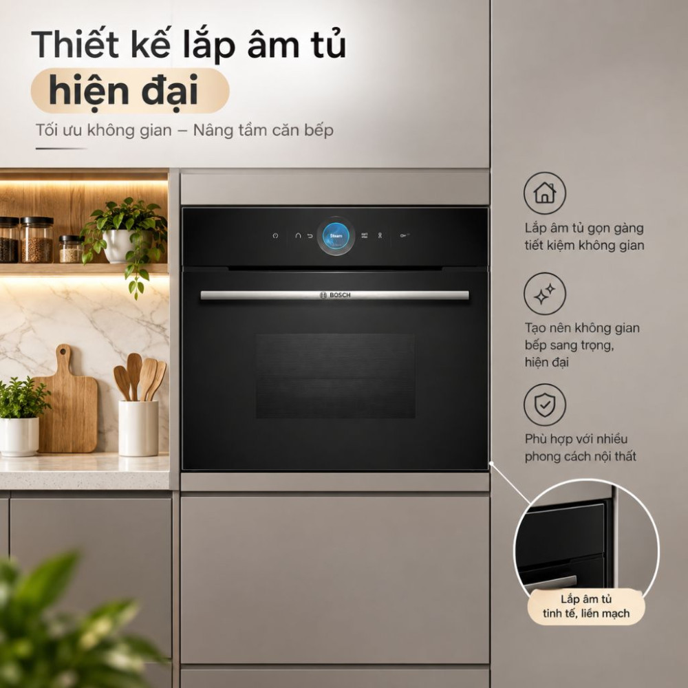 Lò hấp âm tủ Bosch CDG714XB1 - Hàng chính hãng