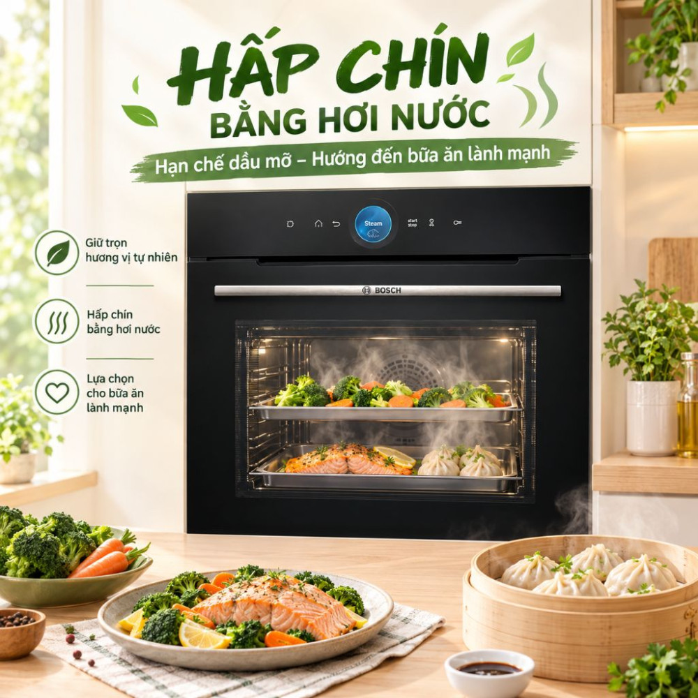Lò hấp âm tủ Bosch CDG714XB1 - Hàng chính hãng